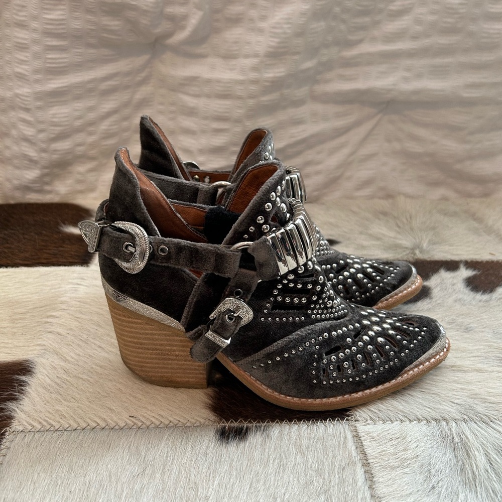 Jeffrey Campbell Velvet Western Bootie
